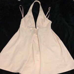 Baby pink mini dress